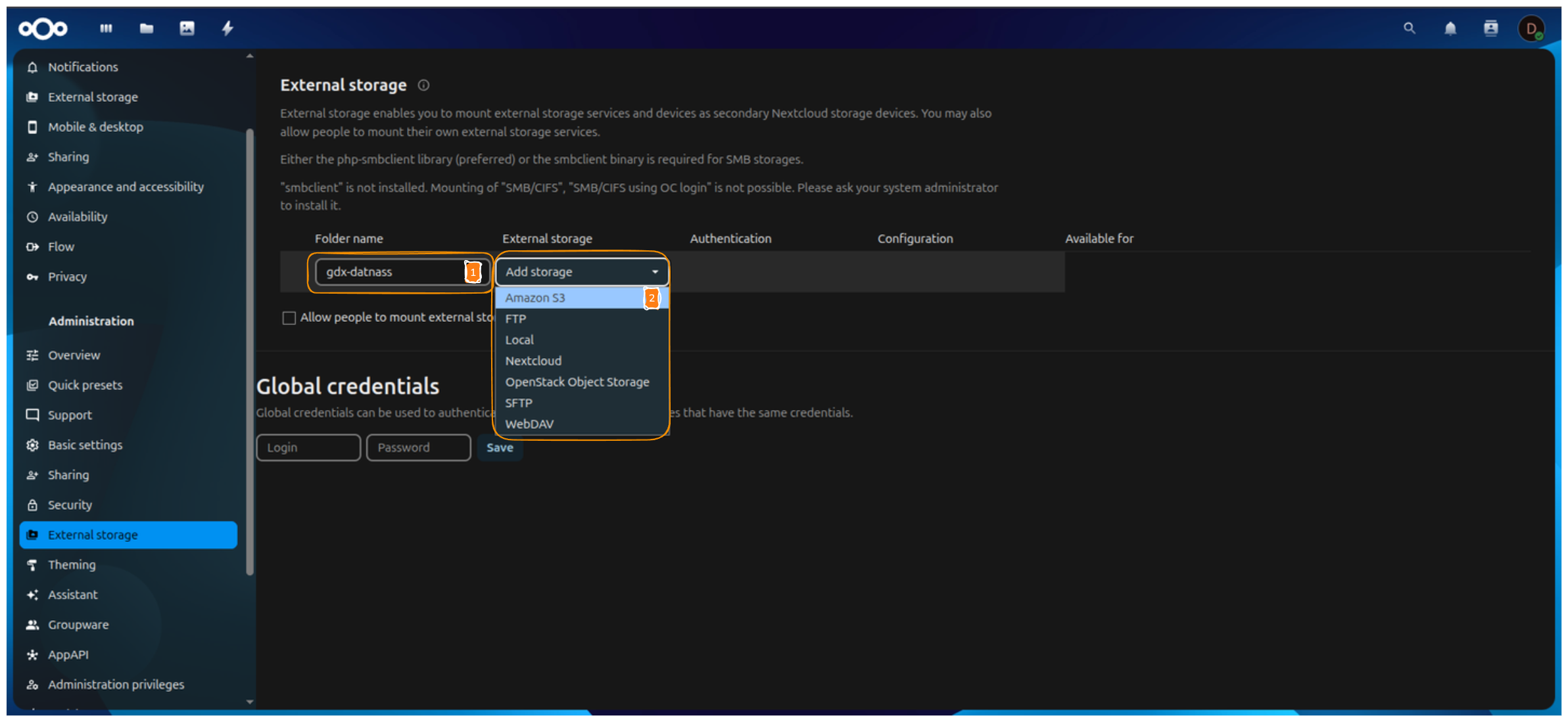 Add External Storage