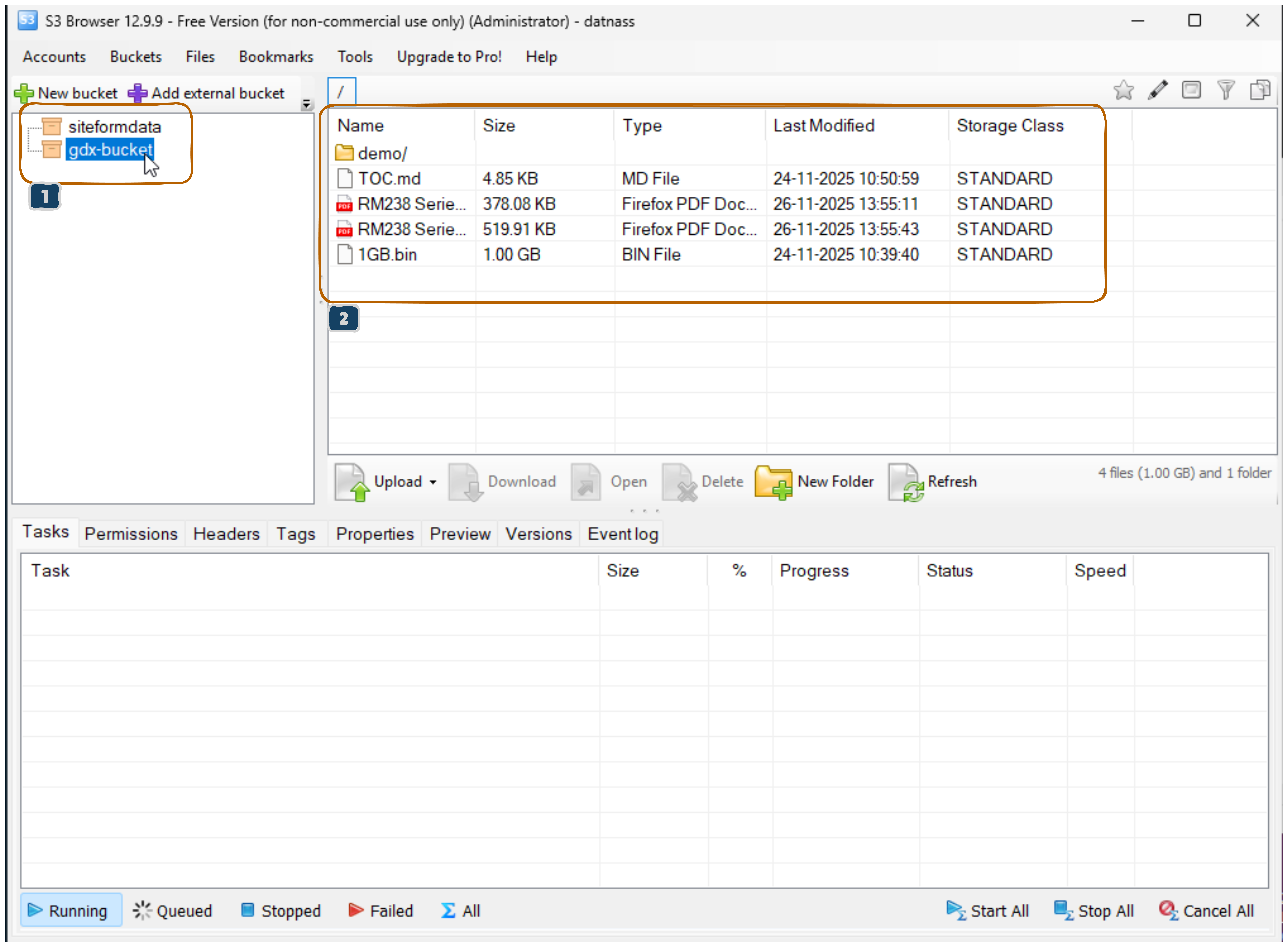 S3 Browser Interface